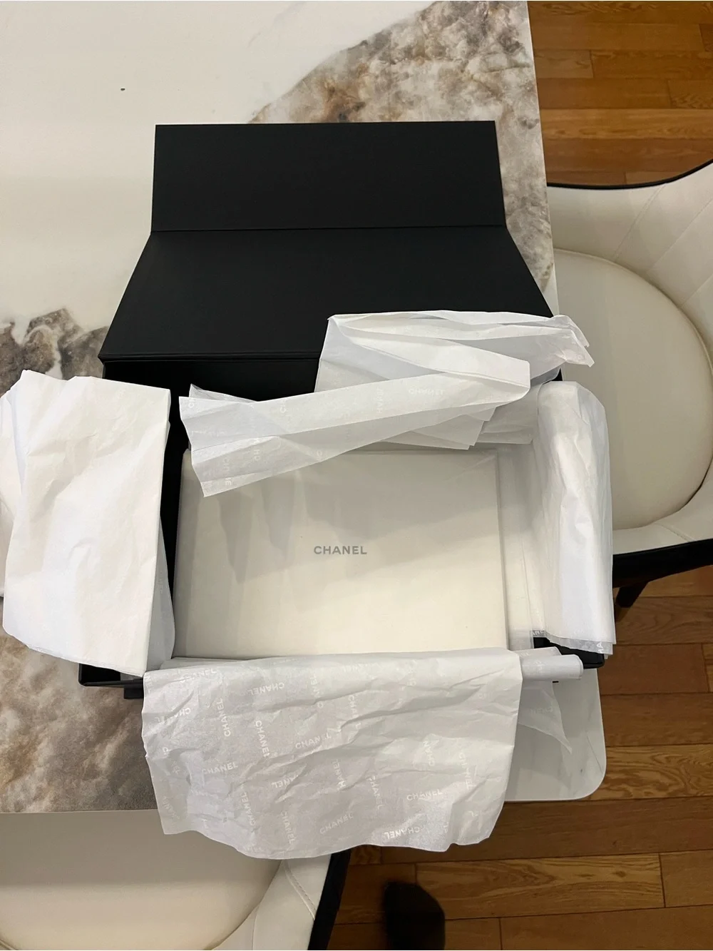 Brand New CHANEL Small Shopping Bag Dark Blue